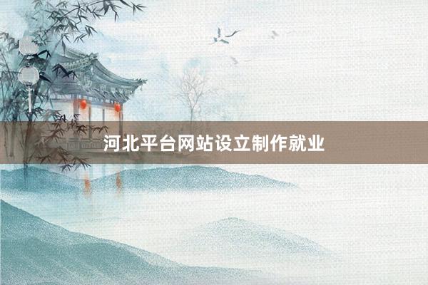 河北平台网站设立制作就业